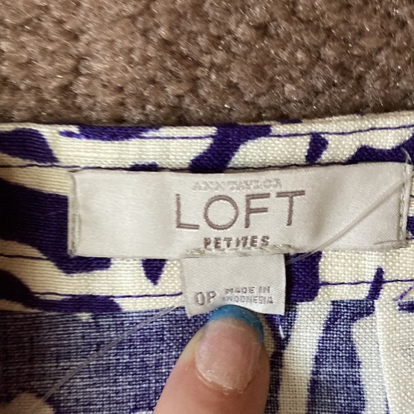 Loft purple and cream skirt - Picture 3 of 4
